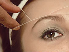 Hair removal using threading